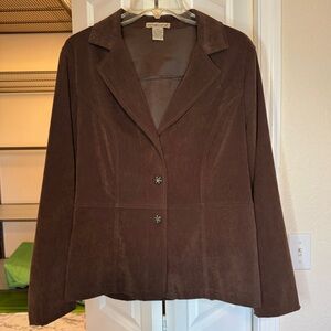 Notations Brown Faux Suede Jacket
